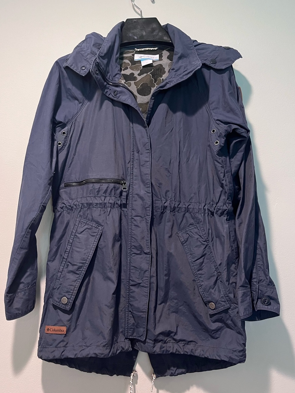 Columbia Sportswear Lightweight Navy Hooded Anorak Jacket